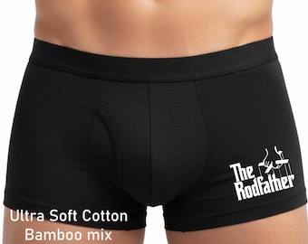 The Rodfather Bamboo Boxers Funny Fishing Angler Gift For Him