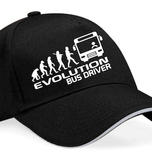 Print4u Evolution Of A Bus Driver Baseball Cap Funny Birthday Gift For Men And Women