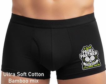 Good Padel Partner Fun Bamboo Boxer Shorts Funny Padel Player Gift