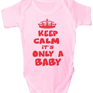 Print4u Keep Calm It's Only A Baby Funny Babygrow Onesie Gift - Etsy