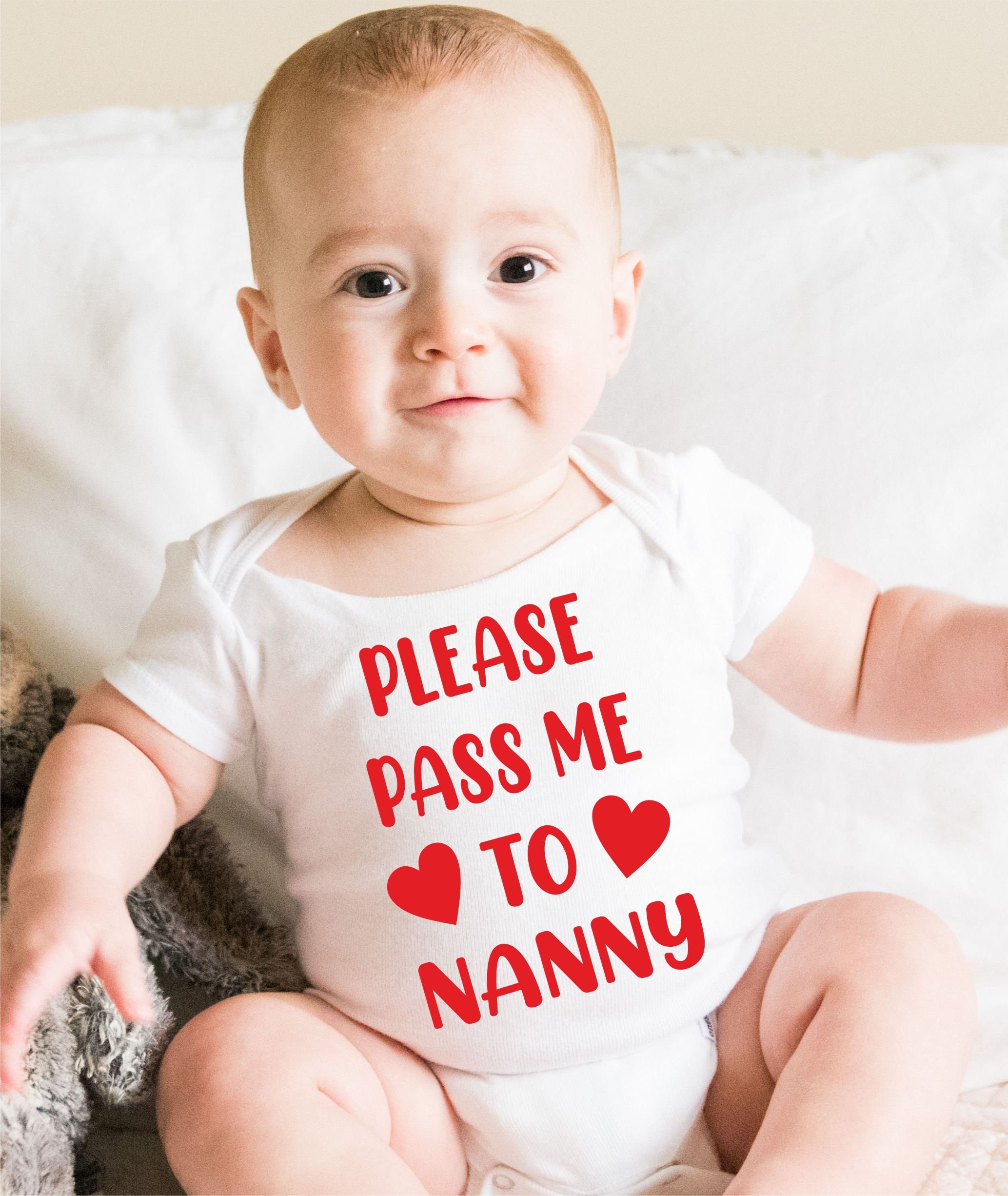 "I Love My Nanna" Baby Grow Bodysuit - Unisex Newborn To 24 Months, Soft Cotton Print Sleepsuit