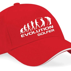 Print4u Evolution Of A Golfer Baseball Cap Birthday Present For Men And Ladies