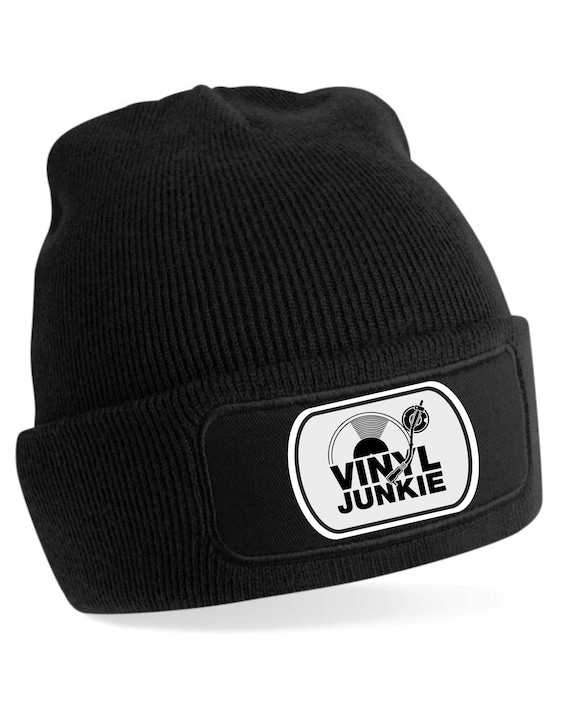 Print4u Vinyl Junkie Music Lover DJ Funny Unisex Beanie Hat Funny