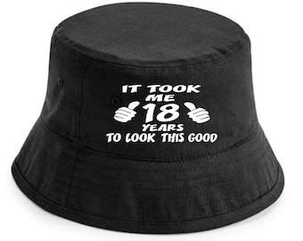 18th Birthday Bucket Hat: "It Took 18 Years..." Organic Cotton