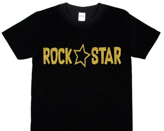 Print4u Mädchen Jungen Kinder T-Shirt Rockstar Pop Princess Funny Cool T-shirt