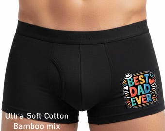 Beste Papa überhaupt Bambus Baumwolle Boxer Shorts Vatertag Geburtstag Geschenk