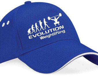 Print4u Evolution of Weightlifting Baseball Cap Birthday Present
