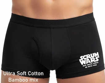 Rugby Scrum Heroes Funny Birthday Bamboo Boxers Gift