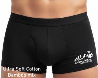 Evolution Scottish Rugby Supersoft Bamboo Boxers Birthday Gift