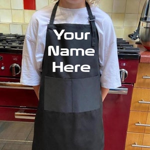 Delantal infantil personalizado: Chef, Manualidades, Cocina, Nombre personalizado
