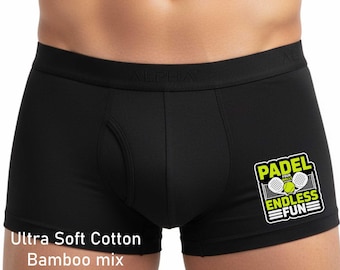 Padel Endless Fun Bamboo Boxer Shorts Funny Padel Player Gift