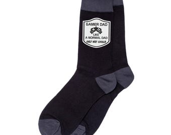 Print4u Gamer Dad Men's Black Socks Funny Joke Gift For Father's Gamers