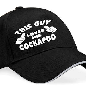 Print4u This Guy Loves His Cockapoo Baseball Cap Dog Lovers Birthday Gift For Men
