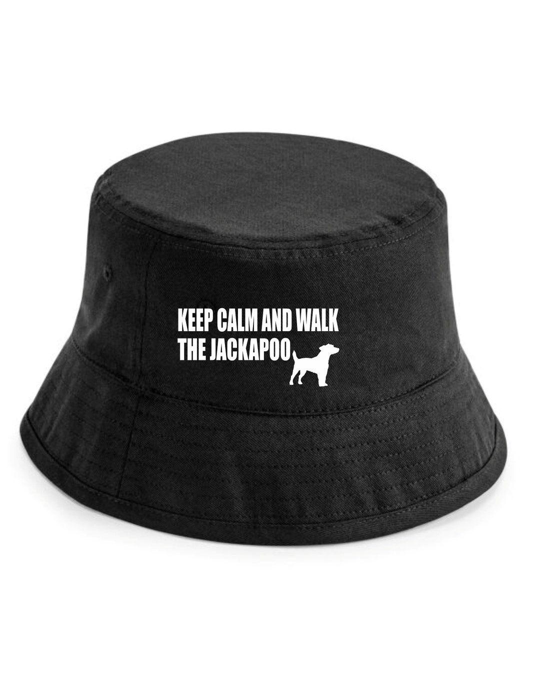 Print4u Keep Calm and Walk the Jackapoo Bucket Hat Dog Lovers Gift