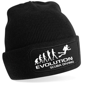 Print4u Evolution Of Scuba Diving Beanie Hat Birthday Idea For Lovers Of Scuba