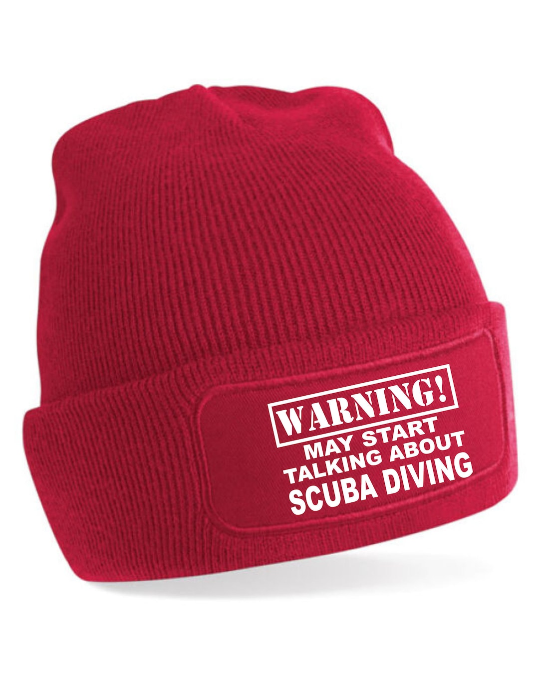 Print4u Warning May Talk About Scuba Diving Beanie Hat Great Birthday
