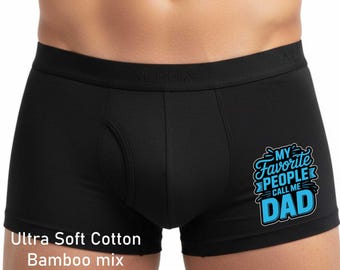 Meine Lieblingsmenschen nennen mich Papa Vatertag Baumwolle Bambus Boxer Geschenk