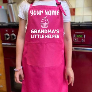 Delantal infantil personalizado, El pequeño ayudante de la abuela, Delantal de repostería