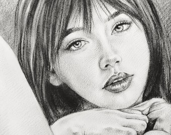 NSFW Erotic Nude Women Charcoal Drawing Original Fine Art Wall Decor