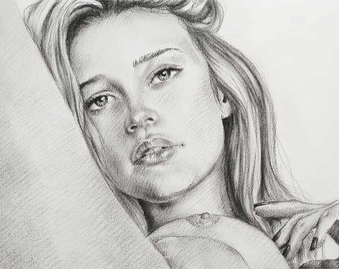 NSFW - Erotic Nude Women Charcoal Drawing - Original Fine Art - Wall Decor - NOT A PRINT