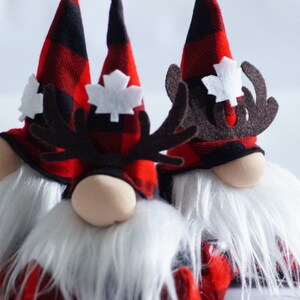 Canada day gnome: Red Buffalo check with or with out heart image 0