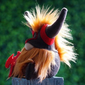 Viking Gnome with Mohawk - Rustic Home Decor for Celtic & Punk Rock Lovers