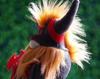 Wikinger Gnom mit Mohawk – Fleece & Filz Rustikales Skandinavisches Dekor