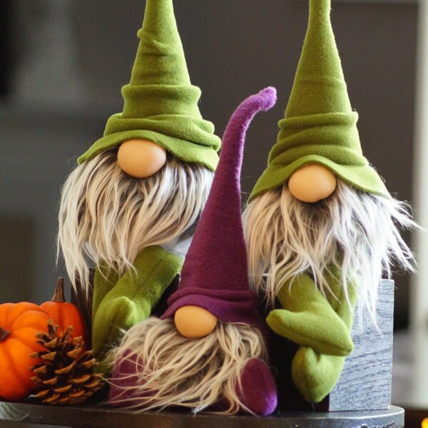 Fall gnomes set, Halloween Gnomes, colorful autumn gnomes, Fall gnome, Wizard Gnome, Scandinavian gnome, farmhouse gnome,  tomte, nisse,