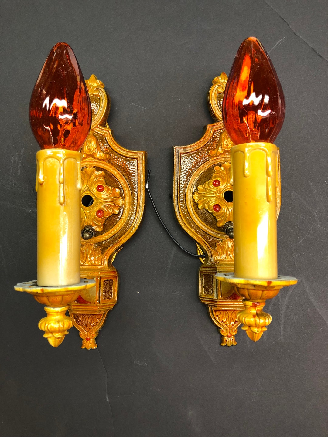 Vintage Candle Wall Sconce Etsy