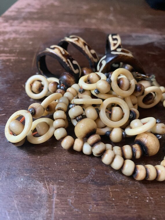 Vintage Batik Bone Necklace - image 5