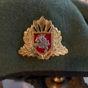 Vintage Lithuania Beret from Afghanistan War.