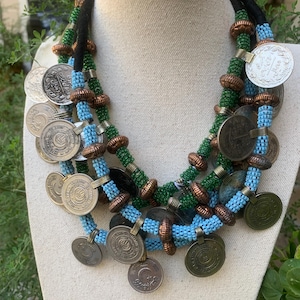 Vintage Middle Eastern Coin Necklace 5
