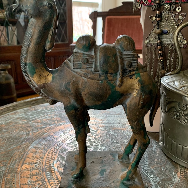 Antique Bronze ColdPainted Large Camel