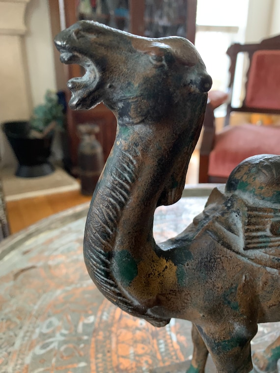 Antique Bronze Coldpainted Large Camel - Etsy