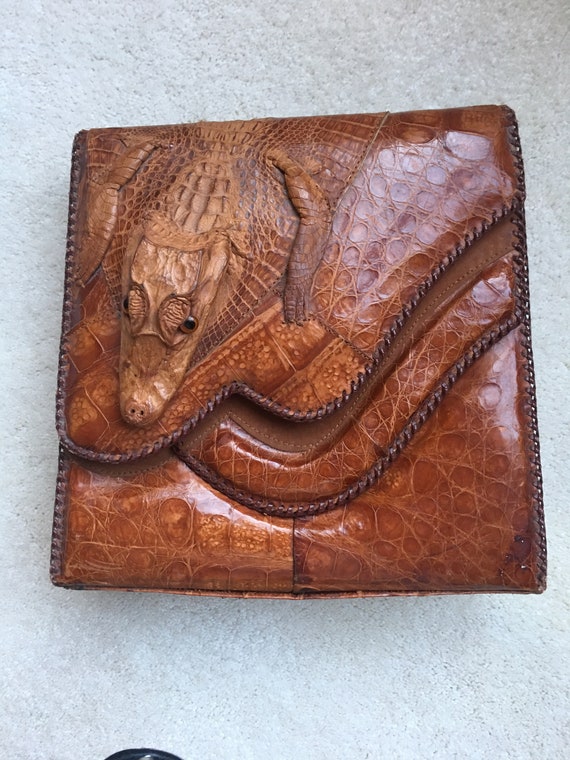alligator head purse