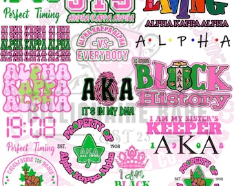 AKA sorority jpeg svg PNG BUNDLE