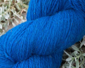 DESTASH Bright Blue yarn Dundaga 6/2, latvian wool yarn