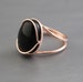 Natural Black Onyx Ring, Rose Gold Ring, 925 Sterling Silver Ring, Designer Ring, Black Onyx Jewelry, Beautiful Ring,Natural Stone,Boho Ring 