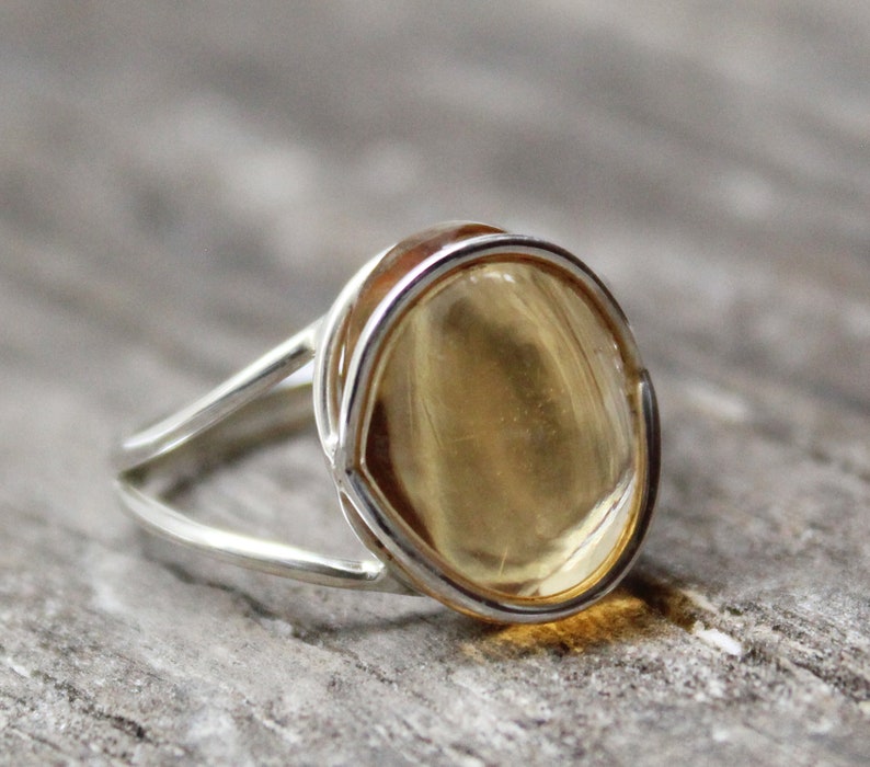 Citrine Ring, November Birthstone Jewelry, Dainty Gold Ring, Designer Gemstone Rings, Handmade Jewelry, Minimalist Jewelry, Stacking Ring image 4