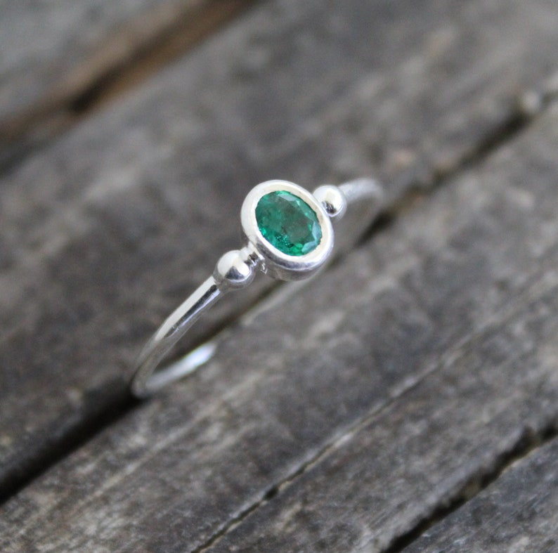 Natural Emerald Ring Emerald Ring rings for women friendship ring 925 Silver ring Statement Ring gemstone ring