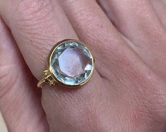 Green Amethyst Ring, Prasiolite Ring, 925 Solid Sterling Silver, 14k Gold Vermeil, Gift For Mother, February Birthstone