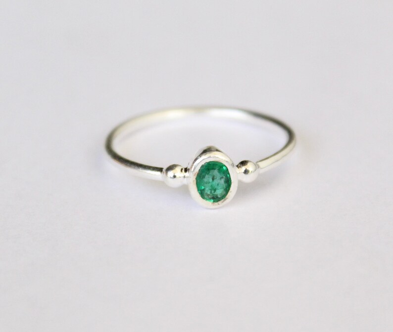 Natural Emerald Ring Emerald Ring rings for women friendship ring 925 Silver ring Statement Ring gemstone ring