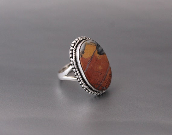 Solid 925 Sterling Silver Noreena Jasper Handmade Anniversary Ring US 3 to 15 Solid 925 Sterling Silver Noreena Jasper Handmade Anniversary Ring US 3 to 15