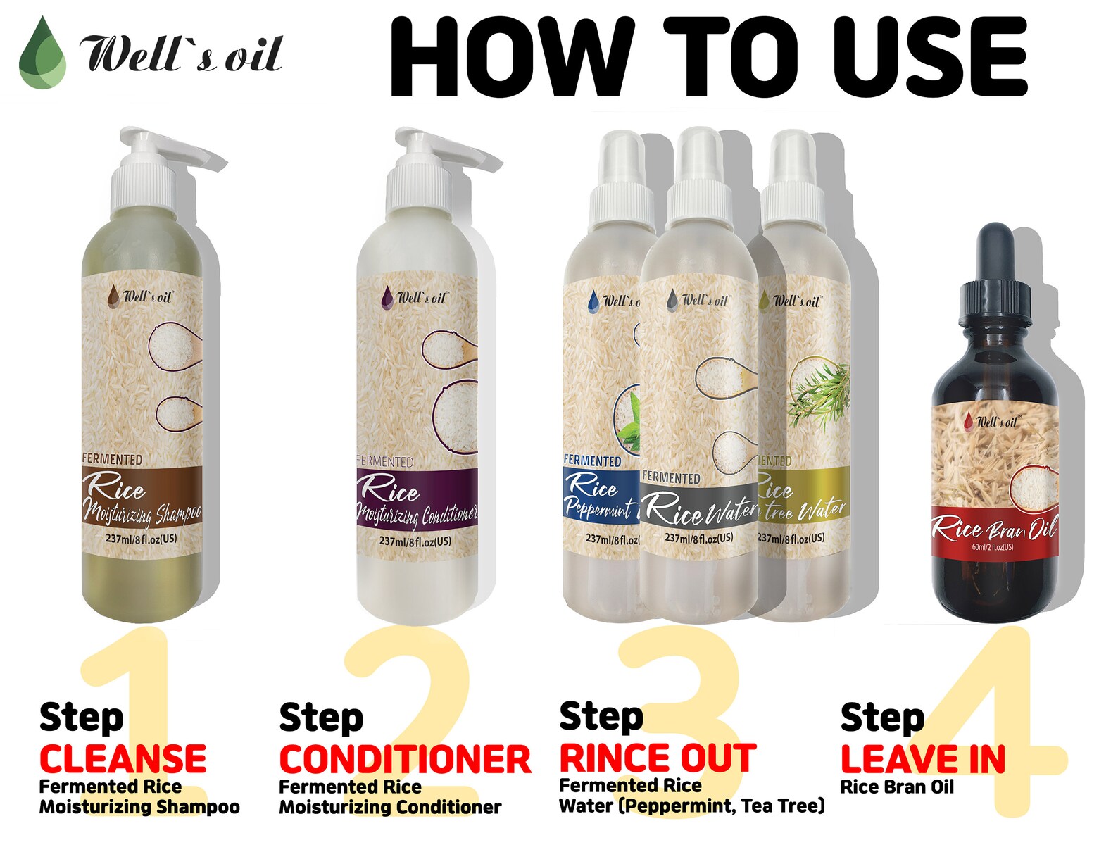 Rice Water Shampoo / Conditioner / Oil Etsy