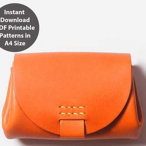 Leather Bag Pattern PDF Files Leather Coin Purse Etsy