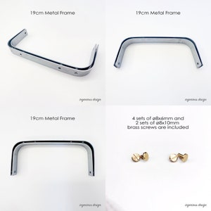 Metal frame / hardware for doctor bag with screws 15cm/19cm/23cm/28cm zdjęcie 6