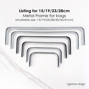 Metal frame / hardware for doctor bag with screws (15cm/19cm/23cm/28cm)