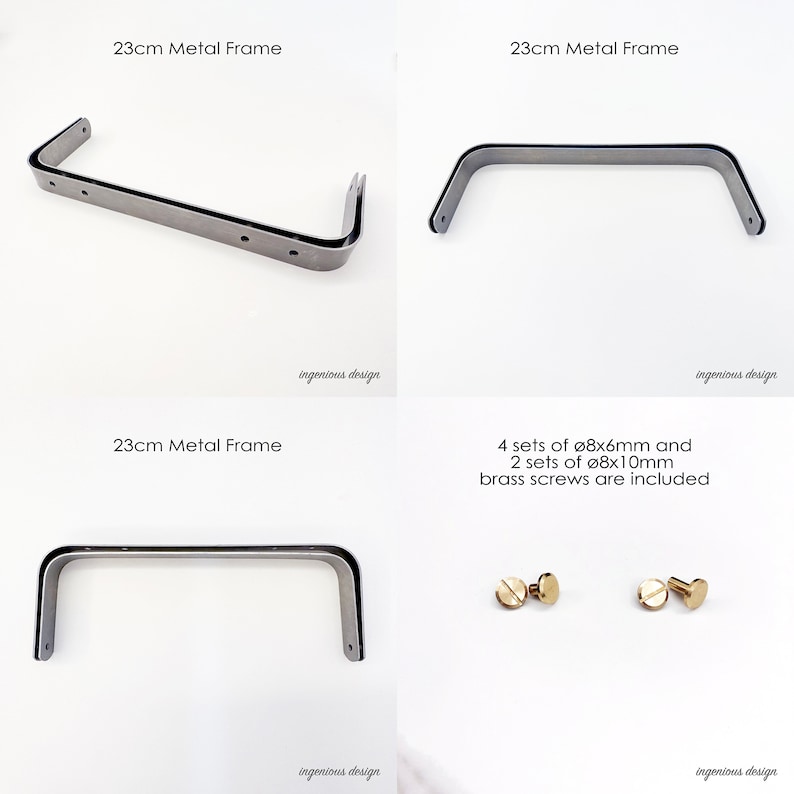 Metal frame / hardware for doctor bag with screws 15cm/19cm/23cm/28cm zdjęcie 8