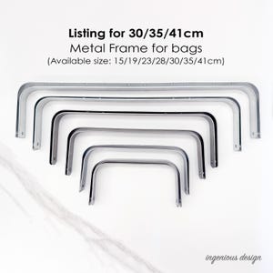 Metal frame / hardware for doctor bag with screws (30cm/35cm/41cm)
