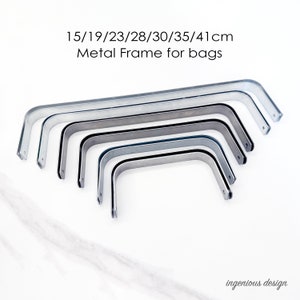 Metal frame / hardware for doctor bag with screws 15cm/19cm/23cm/28cm zdjęcie 2